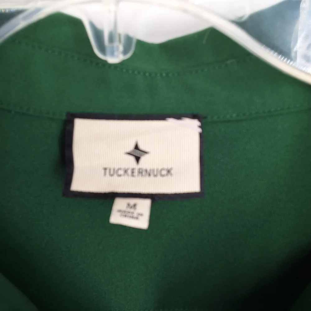 Tuckernuck Medium Green Ruffle Hem Shirt Dress - Picture 3 of 8